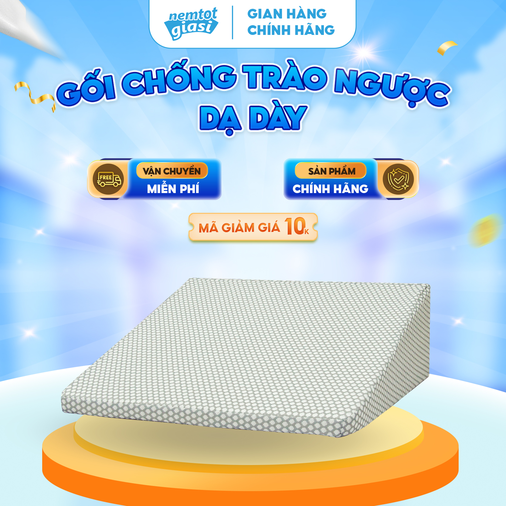 Sản phẩm Phụ Kiện Nệm Tốt Giá Sỉ Gối Chống Trào Ngược Dạ Dày