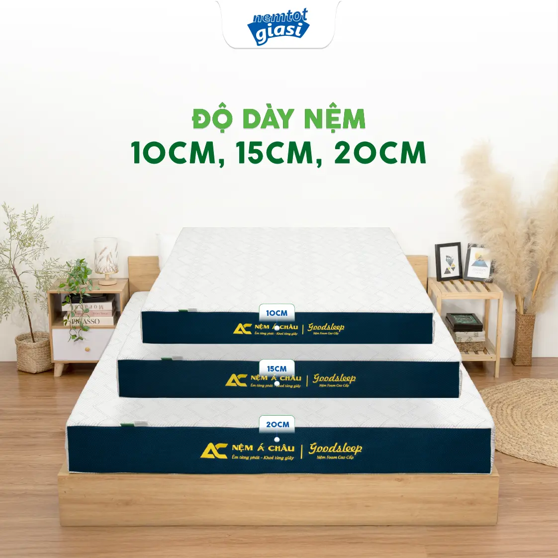 Nệm Tốt Giá Sỉ - Nệm Foam Cao Cấp Goodsleep 10